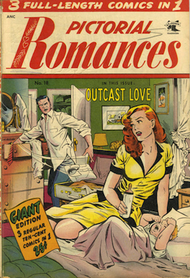 Pictorial Romances #18: classic Matt Baker cover. Click for values