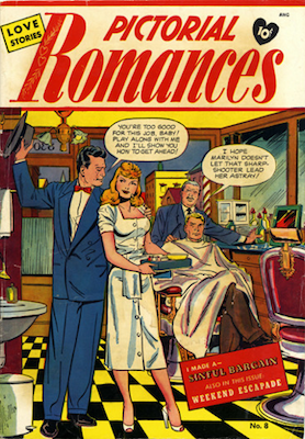 Pictorial Romances #8, Matt Baker cover art. Click for values