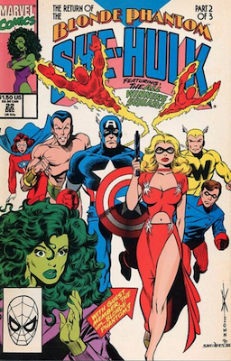 Sensational She-Hulk #22: Blonde Phantom Officially Returns. Click for values