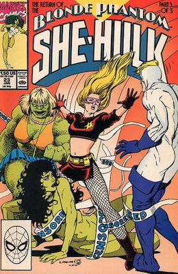 Sensational She-Hulk #23: Blonde Phantom Officially Returns. Click for values