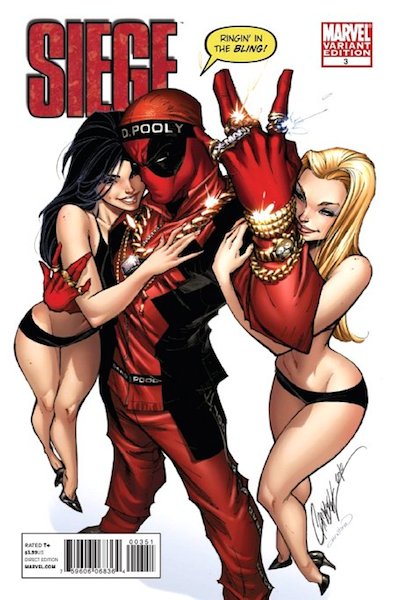 Siege #3, also a Deadpool variant by J. Scott Campbell. Click for value