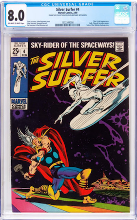 Try to find a copy of Silver Surfer #4 with white pages in at least 8.0. Click to find a copy