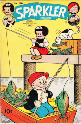 Sparkler Comics #120 (1954): Early Peanuts appearance. Click for values.