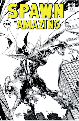 Spawn #221 (McFarlane B&W). Click for values.