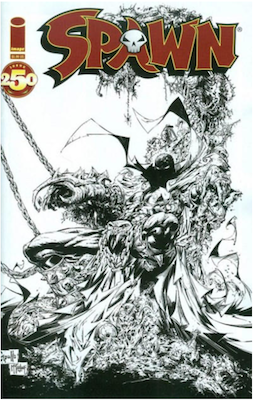 Spawn #250 (Capullo B&W). Click for values.