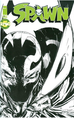 Spawn #250 (McFarlane B&W). Click for values.