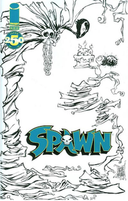 Spawn #250 (Young B&W). Click for values.