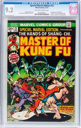 100 Hot Comics: Special Marvel Edition 15, First Shang-Chi Master of Kung Fu. Click to buy a copy at Goldin