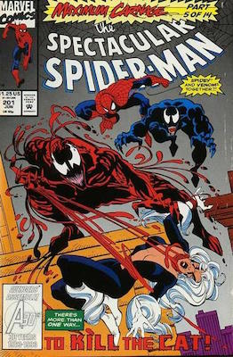 Spectacular Spider-Man #201: Maximum Carnage crossover story. Click for values