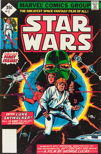 Price at top left, 35c in a DIAMOND (not a square) No bar code at bottom left "REPRINT" next to Luke Skywalker underneath price  These were sold in bags at 3 books for 99c in places like Toys R Us.