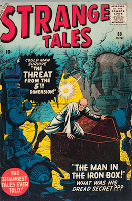 Strange Tales 69: Professor X Prototype issue. Click for value