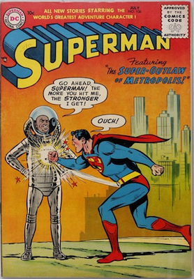 Superman #106: Origin story retold. Click for values