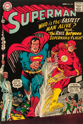 Superman #199: First race with The Flash. Click for values
