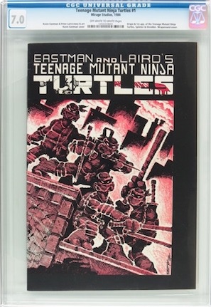 Rare and very cool, Teenage Mutant Ninja Turtles #1 1st printing is a much better place to park your cash. This 7.0 is about the same price as the WD #1.