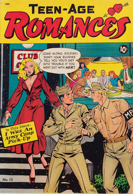 Teen-Age Romances #15, Matt Baker cover art. Click for values