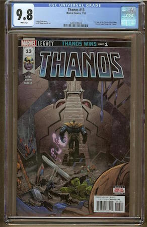 Thanos 13 CGC 9.8. Last sale $309. Click to find a copy