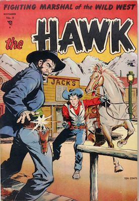 The Hawk #9, Matt Baker cover art. Click for values