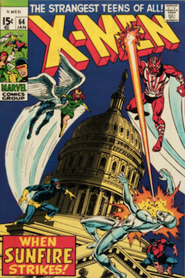 X-Men #64: 1st appearance of Sunfire. Click for values