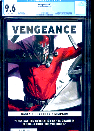 We recommend a CGC 9.6 copy of Vengeance 1 (1st Miss America Chavez). Click to buy a copy