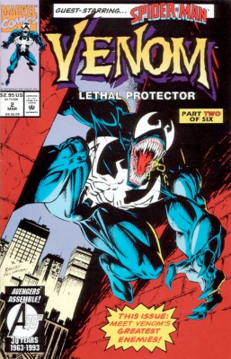 Origin and First Appearance, Sentry, Venom: Lethal Protector #2, Marvel Comics, 1993. Click for value