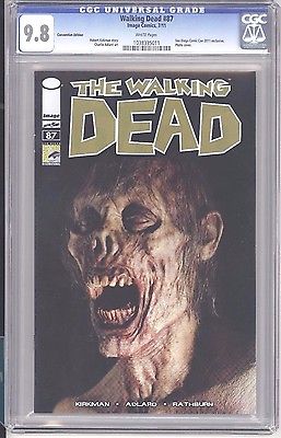Walking Dead Comic #87 San Diego ComicCon Variant. Record sale in CGC 9.8 $70. Click to buy one