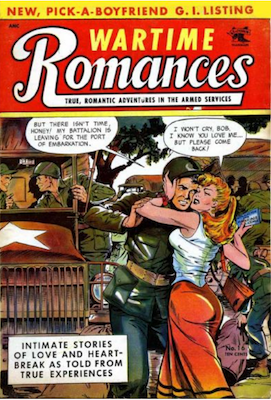 Wartime Romances #16: Matt Baker cover. Click for values