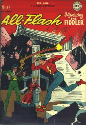 Origin and First Appearance, Fiddler, All-Flash #32, DC Comics, 1948. Click for value