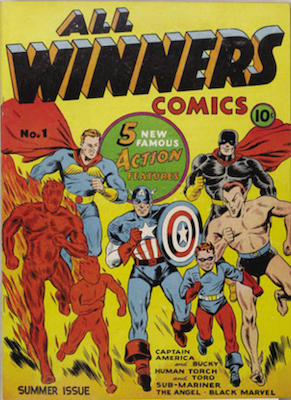 All-Winners Comics #1 (1941): 1st All-Winners Squad. Click for values