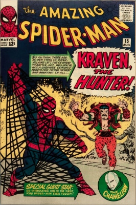 #12: Kraven the Hunter, Amazing Spider-Man #15 CGC 7.0, $800-$900. Click for values