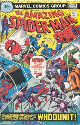 Amazing Spider-Man #155 30 Cent Price Variant April, 1976. Starburst Blurb