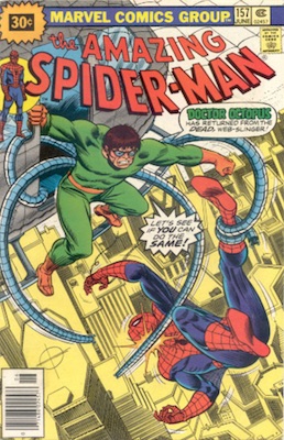 Amazing Spider-Man #157 30 Cent Price Variant June, 1976. Starburst Blurb