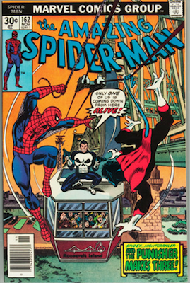 Amazing Spider-Man #162 (Marvel, 1976): Punisher/Spider-Man/Nightcrawler Team-up; First appearance of Jigsaw. Click for values