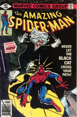 Origin and First Appearance, Black Cat, Amazing Spider Man #194, Marvel Comics, 1979. Click for values