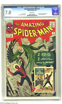 Amazing Spider-Man #2 gets expensive in high grade. We recommend a CGC 7.0 copy, which is about the same price as a 6.5 but much cheaper than a 7.5 or 8.0. Click to buy yours
