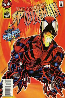 Amazing Spider-Man #410: Carnage appearance. Click for values