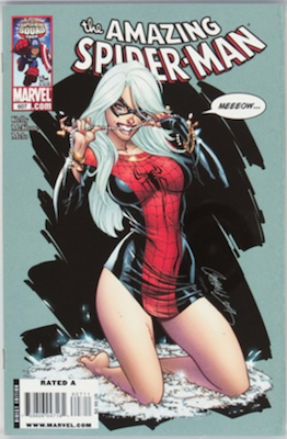 100 Hot Comics: Amazing Spider-Man #607, Black Cat Cover by J. Scott Campbell. Click to buy a copy at Goldin