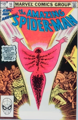 Origin and First Appearance, Monica Rambeau, Amazing Spider Man Annual #16, Marvel Comics, 1982. Click for value