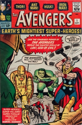 Origin and First Appearance, The Avengers, The Avengers #1, Marvel Comics, 1963. Click for values