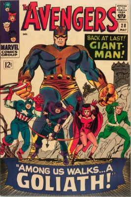 Avengers Comic #28: First Appearance of Collector; Giant-Man Becomes Goliath. Click for values