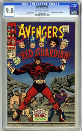 100 Hot Comics: Avengers 43, 1st Red Guardian. Click to buy a copy at Goldin