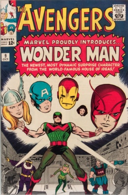 First Appearance, Wonder Man, Avengers #9, Marvel Comics, 1964. Click for values