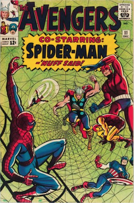 Avengers comic #11: Spider-Man cover and story. Click for values