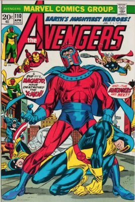 Avengers #110: X-Men and Magneto Crossover. Click for values