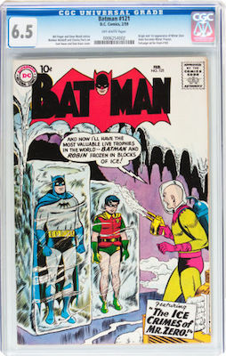 When choosing your copy of Batman #121, consider that there is little price difference between a CGC 5.0 and 6.5. Click to buy your copy