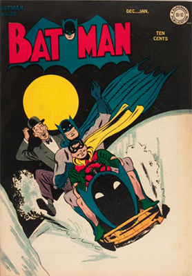 Batman #26. Bat Sled cover (!!). Click for value