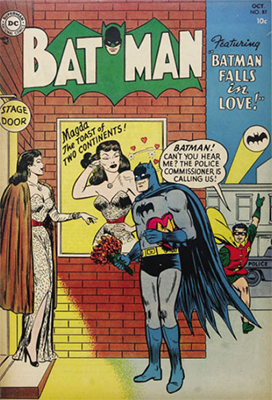 Batman #87, October 1954. Headlights cover. Click for values