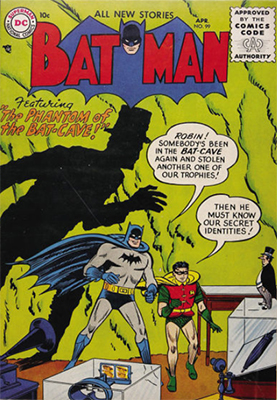 Batman #99, April 1956. Phantom of the Bat-Cave. Click to see value