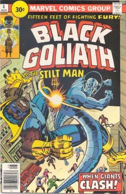 Black Goliath #4 Marvel 30c Price Variant August, 1976. Circle Blurb