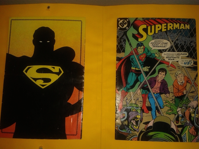 Back and front covers of Bill Nimmo's copy of Bradman Superman 1988