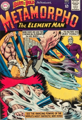 Origin and First Appearance, Metamorpho,Brave and the Bold #57, DC Comics, 1965. Click for value